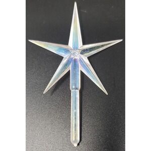 Iridescent Clear Ceramic Christmas‎ Tree  Aurora Star VINTAGE REPLACEMENT